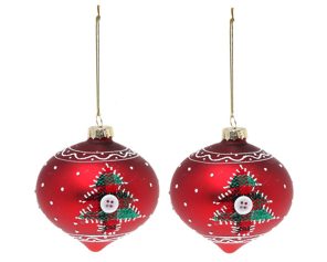 Christmas ball on tip with tree
