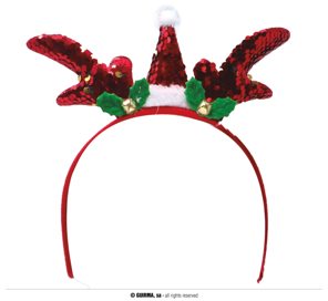 Christmas diadem with glitters