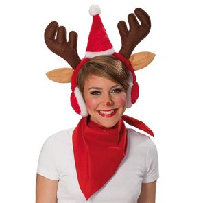 Christmas earmuffs with antlers