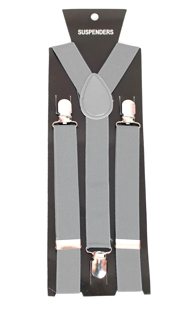 Classic gray suspenders