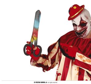 Clown d'Halloween ciseaux