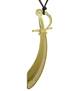 Collier Sabre De Pirate Or
