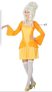Courtesan yellow dress up costume for ladies