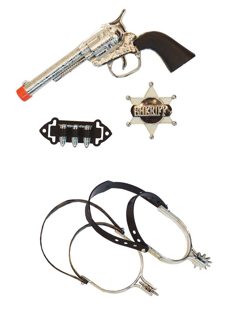 Cowboyset 5dlg met sporen