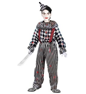 Creepy clown costume for children
