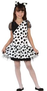 Dalmation dog costume girl size 5-6 years