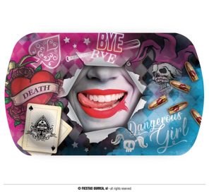 Dangerous tray 39x24 cm plastic