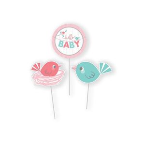 Deco Sticks Hello baby girl 3 Pieces