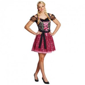 Dirndl Ladies Oktoberfest Pink Black