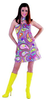 Dress funky colours hippie seventies