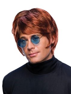 Elton pruik bruin