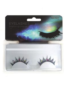 Eyelashes with gemstones