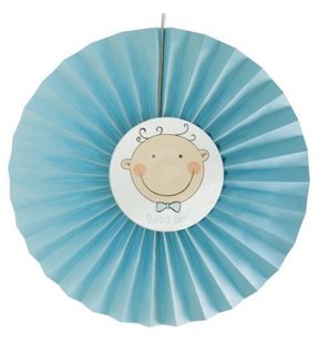 Fan de papier garçon de naissance