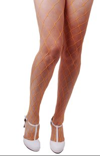 Fishnet stockings orange