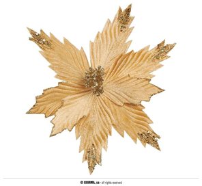 Fleur de Noël dorée pour Noël 25 cm