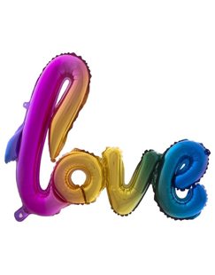 Foil balloon 40 inch love rainbow