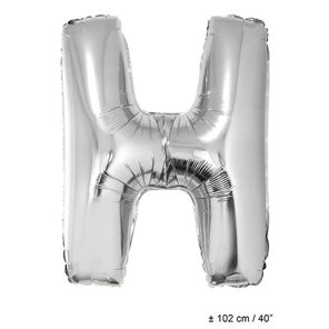 Foil balloon 40 inch silver letter H