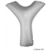 Foil balloon Letter Y 40 inch silver