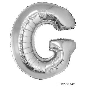 Foil balloon letter G Silver 40inch
