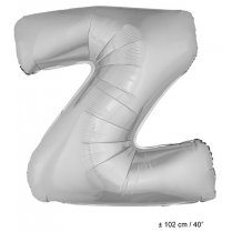 Foil balloon letter Z 40 inch silver