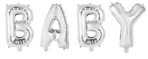 Foil balloons BABY silver