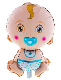 Folieballon 27 inch baby lichtblauw