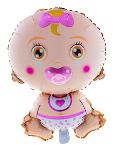 Folieballon 27 inch baby roze