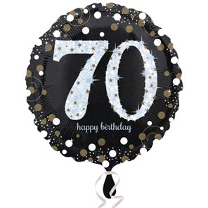 Folieballon '70' Birthday Sparkling