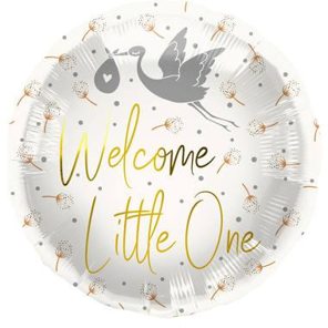 Folieballon Welcome Little One Ooievaar - 45 cm