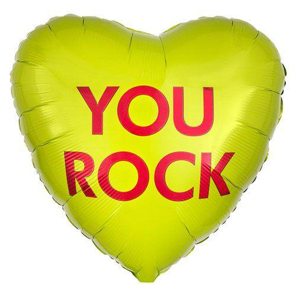 Folieballon You Rock hart 43cm