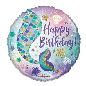 Folieballon birthday mermaid