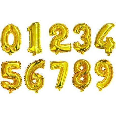 Folieballon cijfers Goud (40 inch,