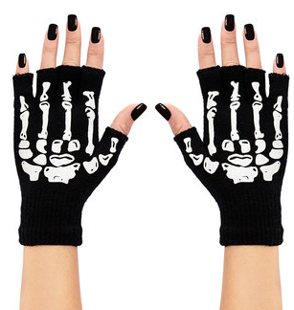 Gants de squelette sans doigts