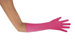 Gants longs fuchsia 40 cm