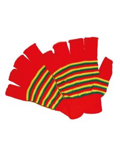 Gants sans doigts avec rayures