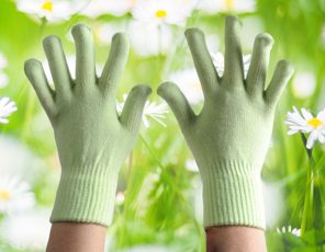 Gants vert taille unique