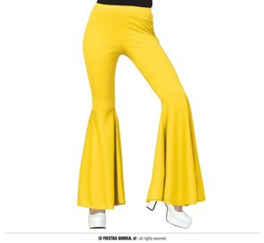 Gele hippie disco broek