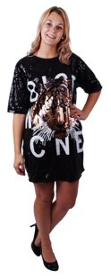 Glitter T-shirt with tiger print Anja