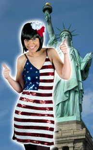 Glitter jurkje amerika usa