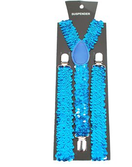 Glitter suspenders turquoise