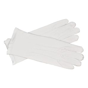 Gloves white cotton luxury size large