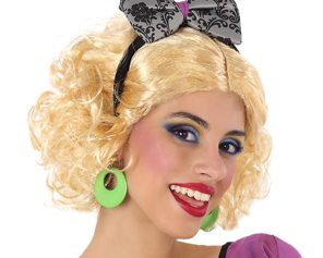 Green earrings disco
