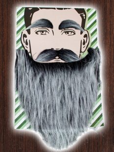 Grey beard with grey mustache and wenkbrauwenMarcel