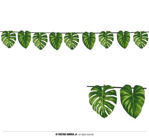 Guirlande à feuilles vertes Jungle 300cm