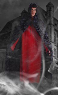 Halloween Cape Gray-Black 140 CM Adult