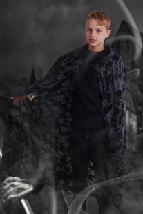 Halloween cape with mesh 105 CM Junior