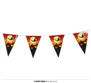 Halloween garland with witch print 300 cm 19x27 cm