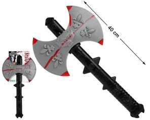 Halloween knight axe with blood.