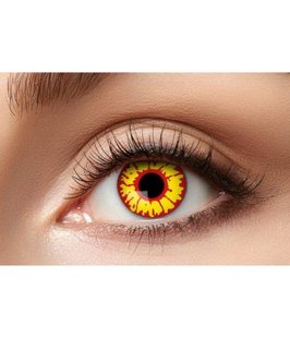 Halloween lenzen geel/rood