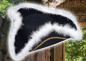 Hat with white fur